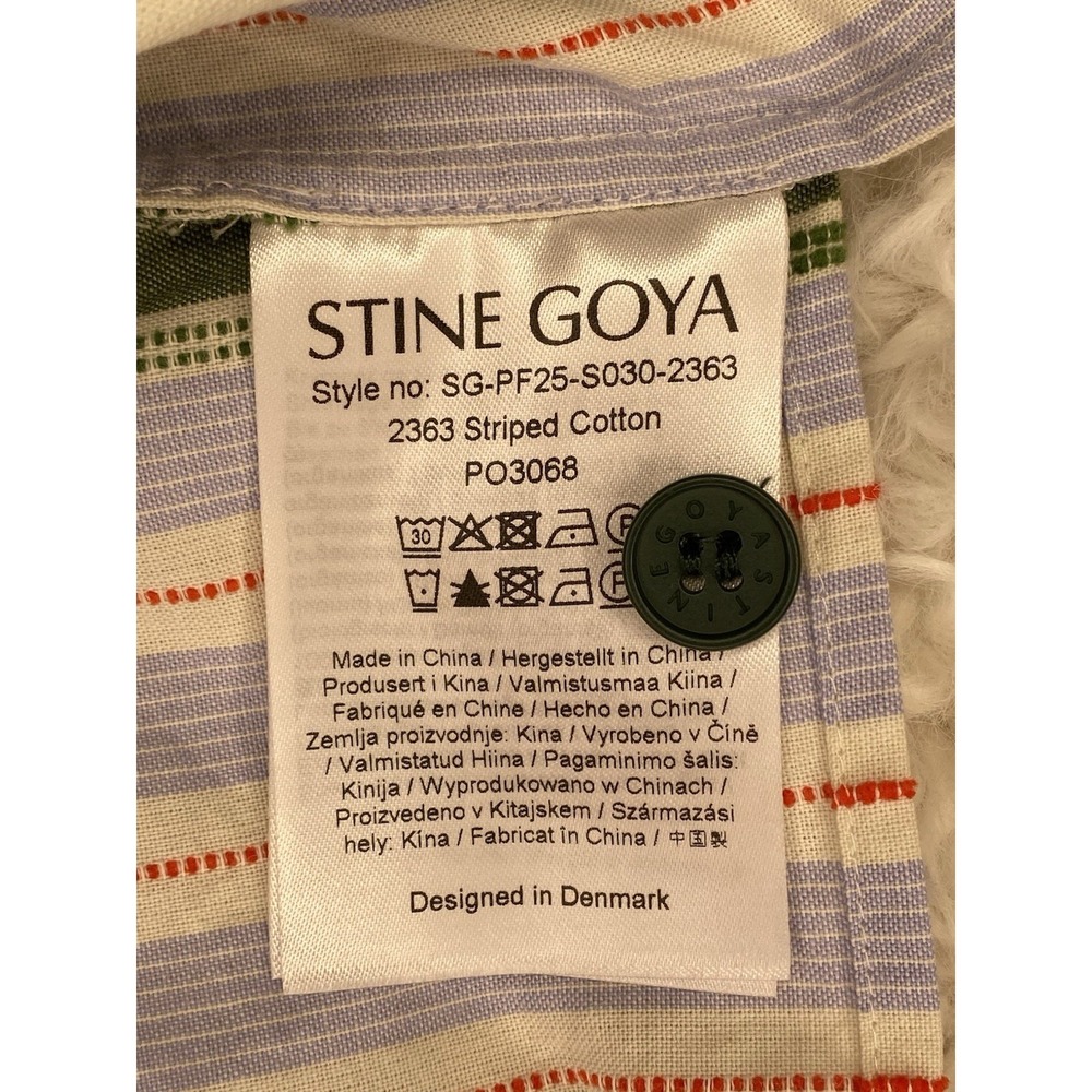 Stine Goya Striped Organic Cotton Set Tie Back Top & High Rise Shorts XXS - Picture 12 of 15